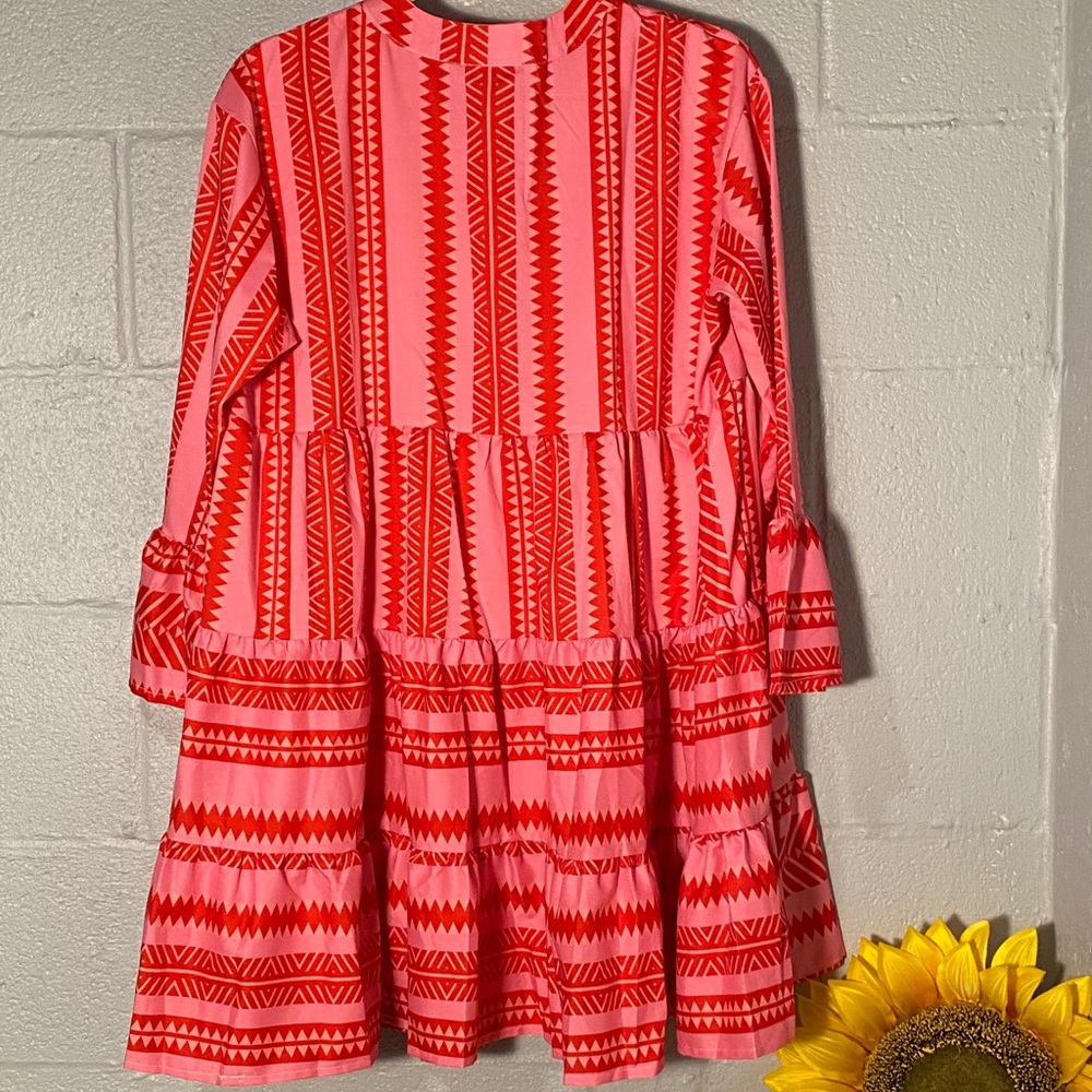 Valentines Dress/Tunic Size Large Pink/Red - Picture 4 of 6